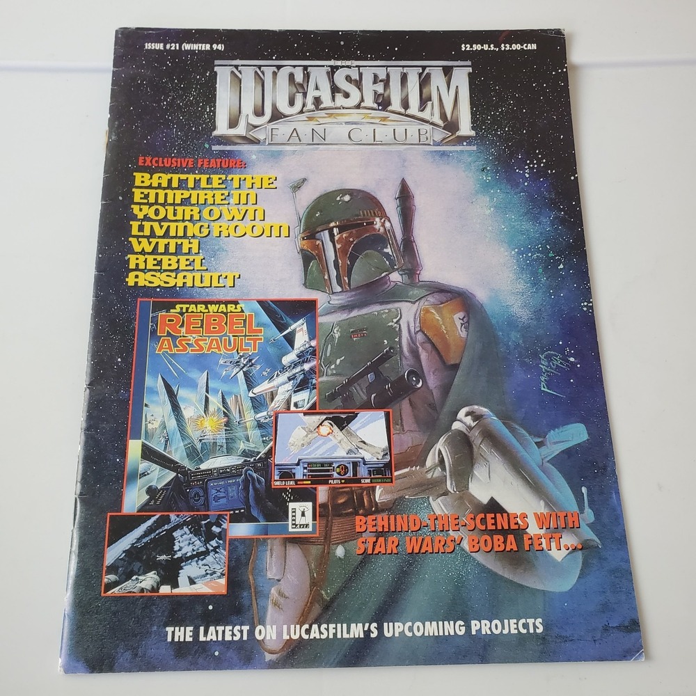 Lucasfilm Fan Club Magazine 21 Winter 1994 Boba Fett Star Wars Rebel Assault